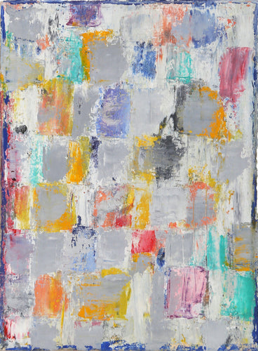 Pastel Grid Mixed Media | Unknown Artist,{{product.type}}