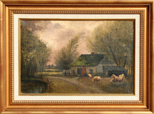 Pastoral Landscape with Sheep Oil | John Parker Davis,{{product.type}}