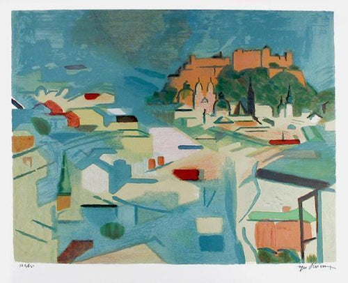 Paysage Lithograph | Roger Derieux,{{product.type}}