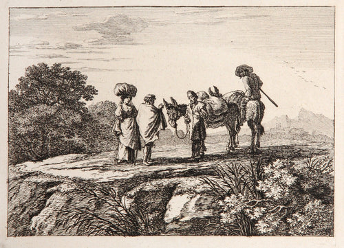 Paysans se Rendant au Marche Piece Non Decrite Etching | Herman van Swanevelt,{{product.type}}