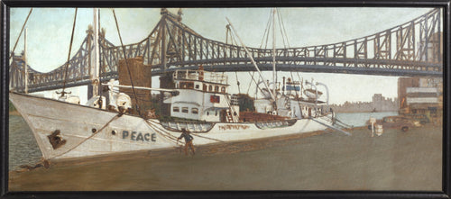 Peace Boat Under the Queensboro Bridge Oil | William Waithe,{{product.type}}