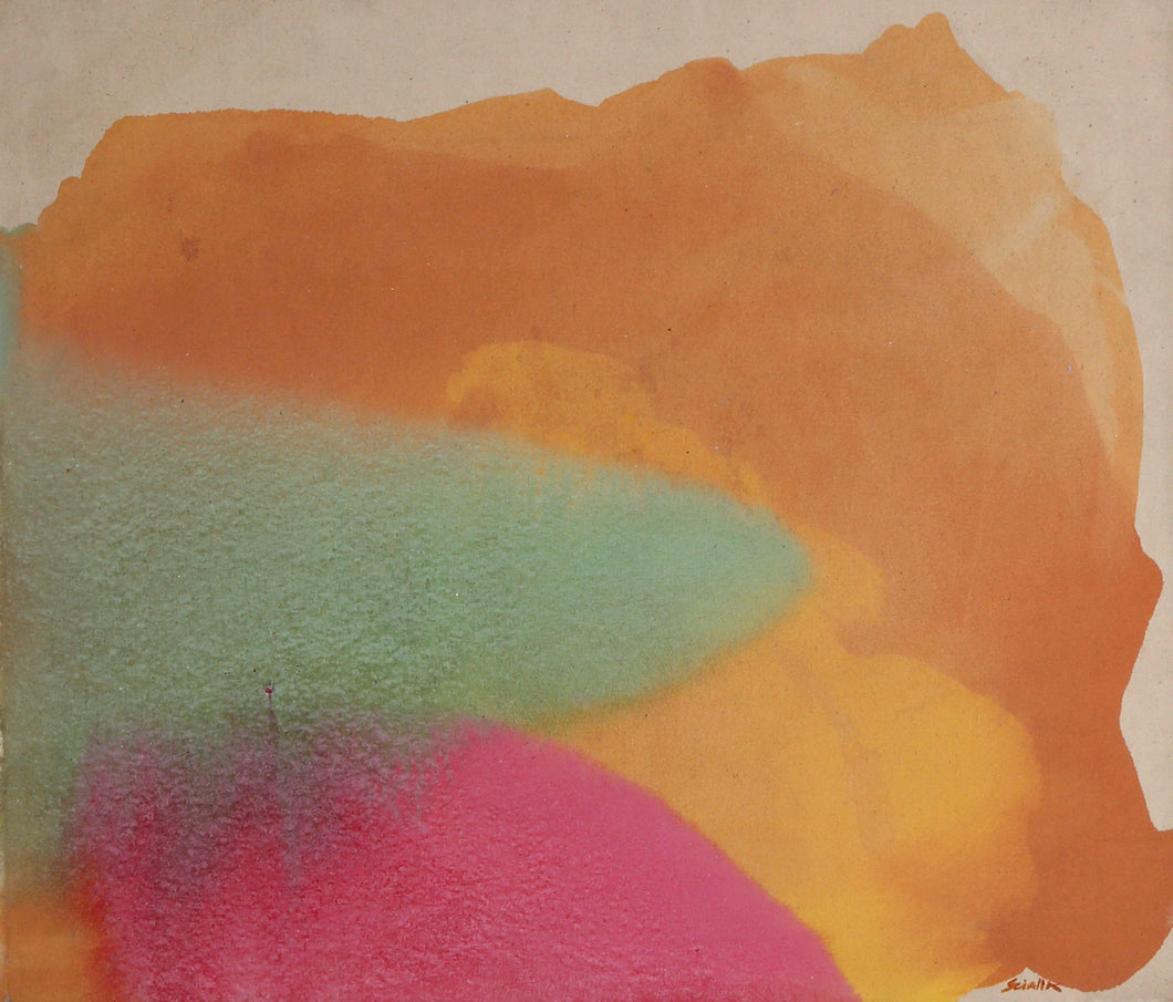 Peach Mauve Abstract oil | Unknown Artist,{{product.type}}