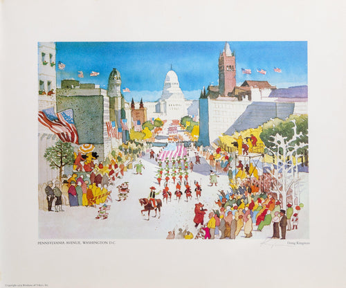 Pennsylvania Avenue, Washington, D.C. lithograph | Dong Kingman,{{product.type}}