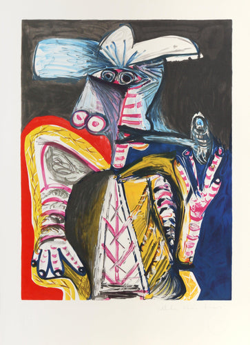 Personnage a la Pipe Lithograph | Pablo Picasso,{{product.type}}