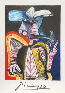 Personnage a la Pipe Lithograph | Pablo Picasso,{{product.type}}