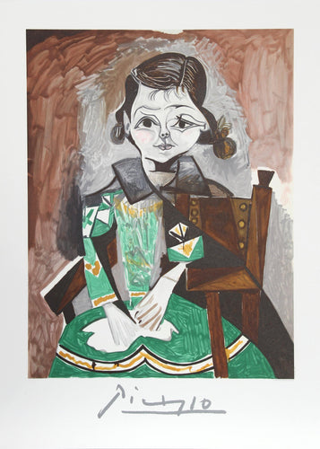 Petite Fille a la Robe Verte (Paloma Picasso), Lithograph | Pablo Picasso,{{product.type}}