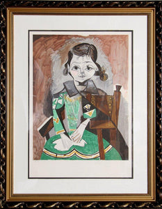 Petite Fille a la Robe Verte (Paloma Picasso) Lithograph | Pablo Picasso,{{product.type}}
