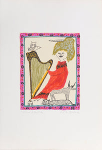 Petite Portrait - Harpist Lithograph | Judith Bledsoe,{{product.type}}