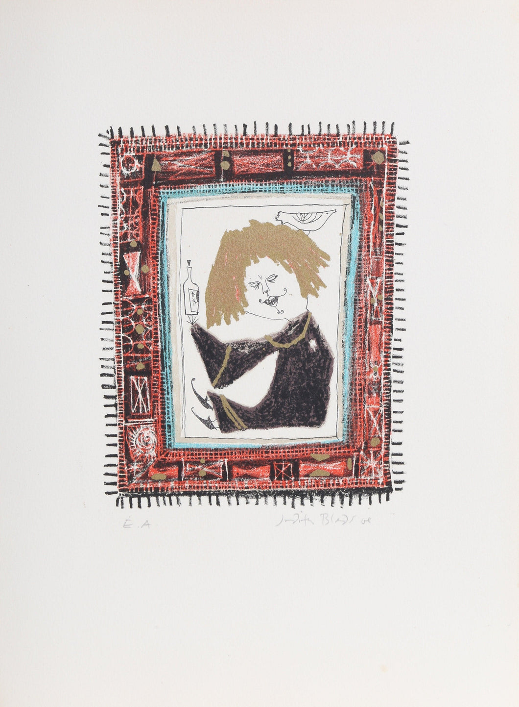 Petite Portrait - Witch Lithograph | Judith Bledsoe,{{product.type}}