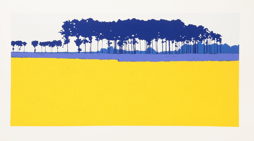 Peupliers Bleus Screenprint | Daniel Riberzani,{{product.type}}
