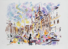 Piazza Navona, Rome Lithograph | Wayne Ensrud,{{product.type}}