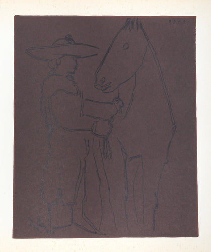 Picador et Cheval (9) Woodcut | Pablo Picasso,{{product.type}}
