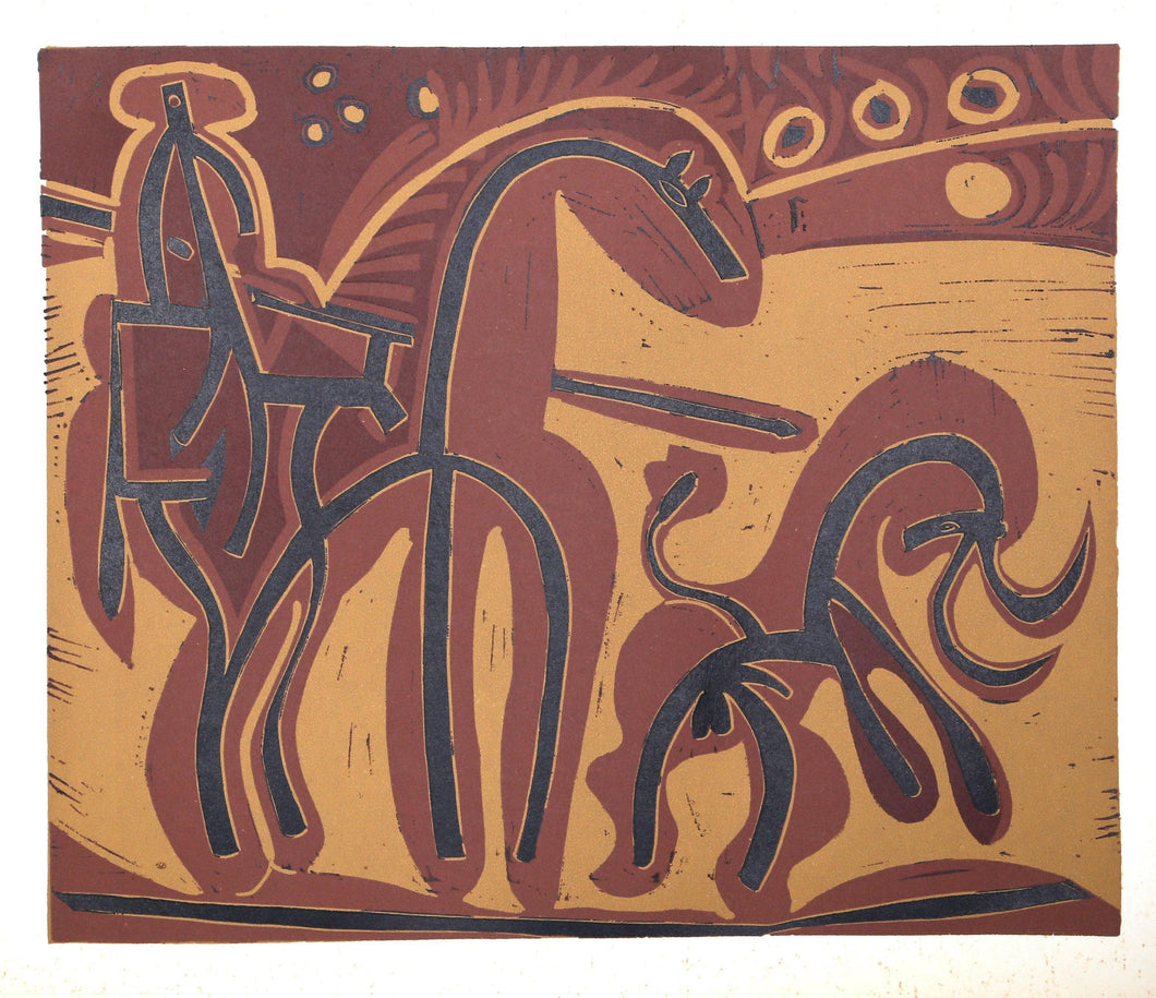 Picador et Taureau (4) Woodcut | Pablo Picasso,{{product.type}}