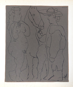 Picador, Femme et Cheval (10) Woodcut | Pablo Picasso,{{product.type}}