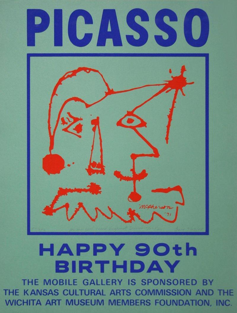 Picasso, Happy 90th Birthday Screenprint | Craig McPherson,{{product.type}}