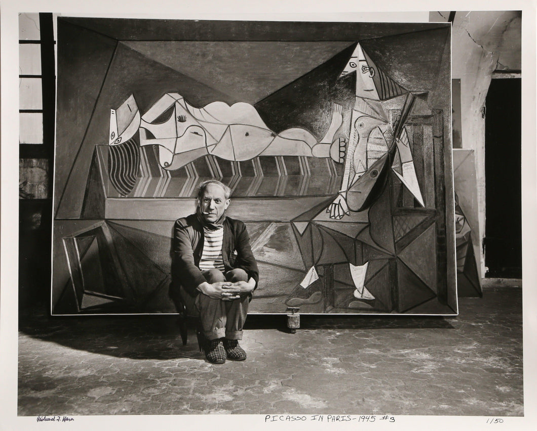 Picasso in Paris Studio - Picasso Sitting Black and White | Richard Ham,{{product.type}}