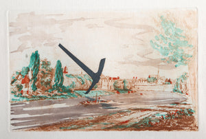 Pick-Axe Superimposed on a Drawing of Site by E.L. Grimm Etching | Claes Oldenburg,{{product.type}}