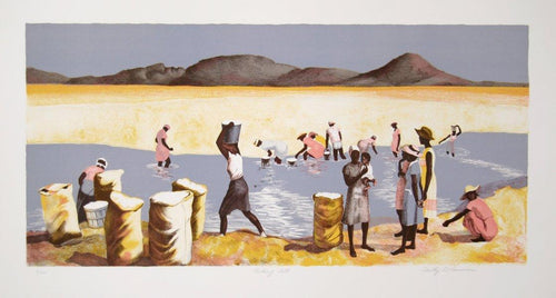 Picking Salt Lithograph | Dorothy Dell Dennison,{{product.type}}