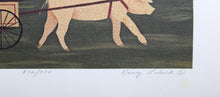 Pig Cart Lithograph | Nancy Lubeck,{{product.type}}