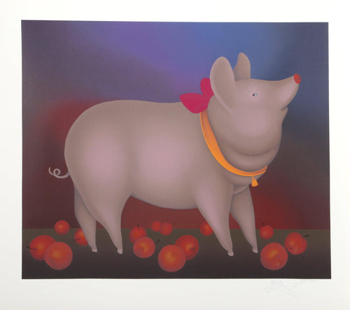 Pig with Bow Screenprint | Igor Galanin,{{product.type}}