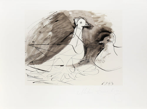 Pigeons Lithograph | Pablo Picasso,{{product.type}}