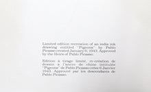 Pigeons Lithograph | Pablo Picasso,{{product.type}}