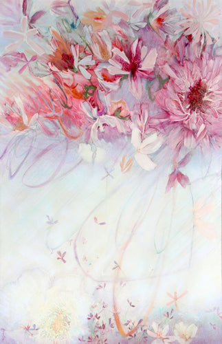Pink Flower Blossoms Oil | Florence Hasenflug,{{product.type}}