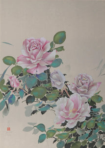 Pink Roses (8) Lithograph | David Lee,{{product.type}}