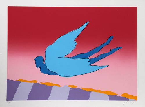 Pink Sky Flyer Screenprint | Peter Max,{{product.type}}
