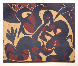 Pique (Noir et Beige) (6) Woodcut | Pablo Picasso,{{product.type}}