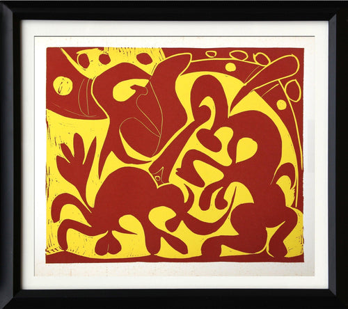 Pique (Rouge et Jaune) (5) Woodcut | Pablo Picasso,{{product.type}}