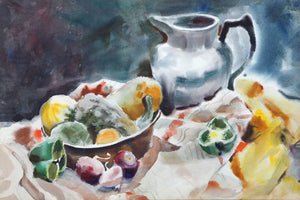 Pitcher with Vegetables (P2.43) Watercolor | Eve Nethercott,{{product.type}}