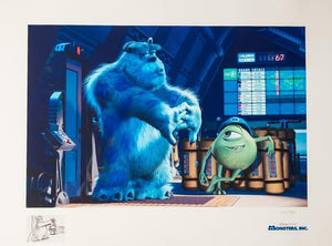 Pixar Monsters, Inc. - Sully and Mike Lithograph | Walt Disney Studios,{{product.type}}