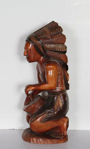 Plains Indian Playing Drum Wood | Art Reynaldo,{{product.type}}