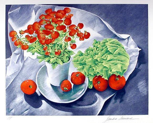Plant, Lettuce, Tomatoes Lithograph | Sandra Lawrence,{{product.type}}