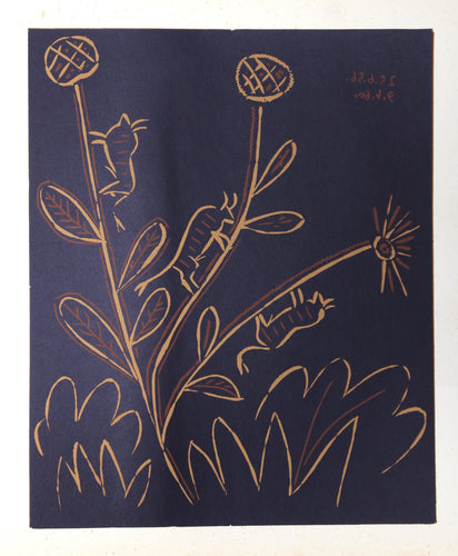 Plante aux Toritos Woodcut | Pablo Picasso,{{product.type}}