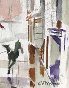 Playing with my Dog Watercolor | Erik Freyman,{{product.type}}