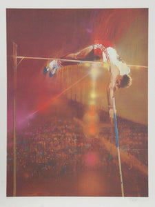 Pole Vaulting Lithograph | Robert Peak,{{product.type}}