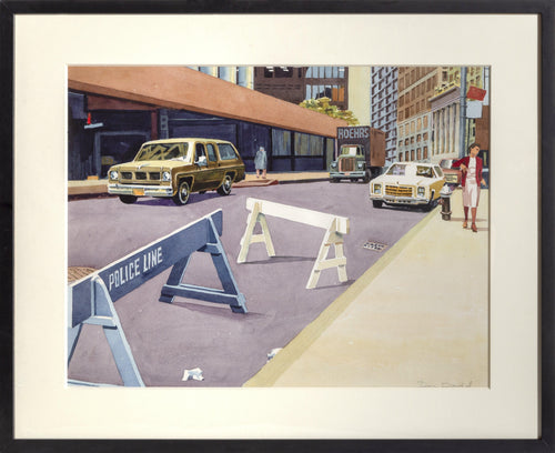 Police Line Watercolor | Don David,{{product.type}}