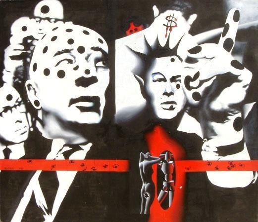 Political Disease Oil | Mark Kostabi,{{product.type}}