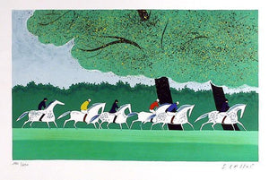 Polo Run (Green) Lithograph | Serge Lassus,{{product.type}}