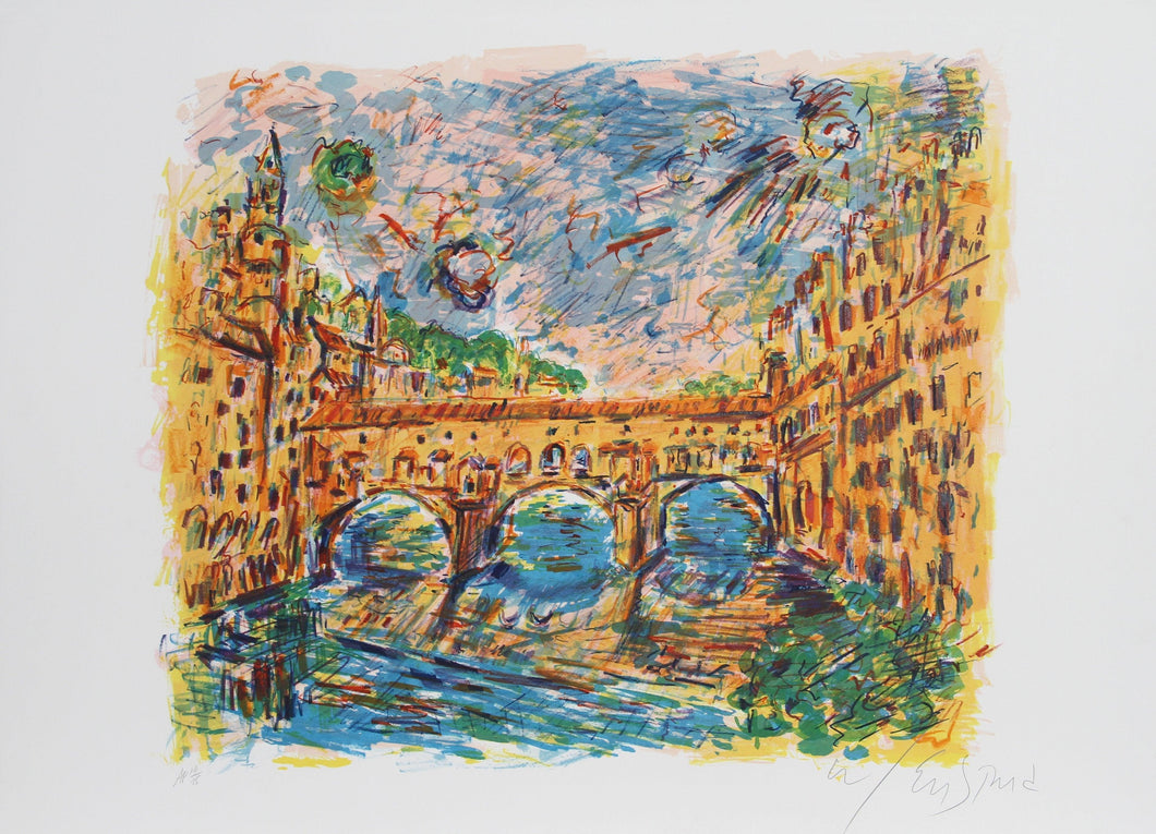 Ponte Vecchio Lithograph | Wayne Ensrud,{{product.type}}