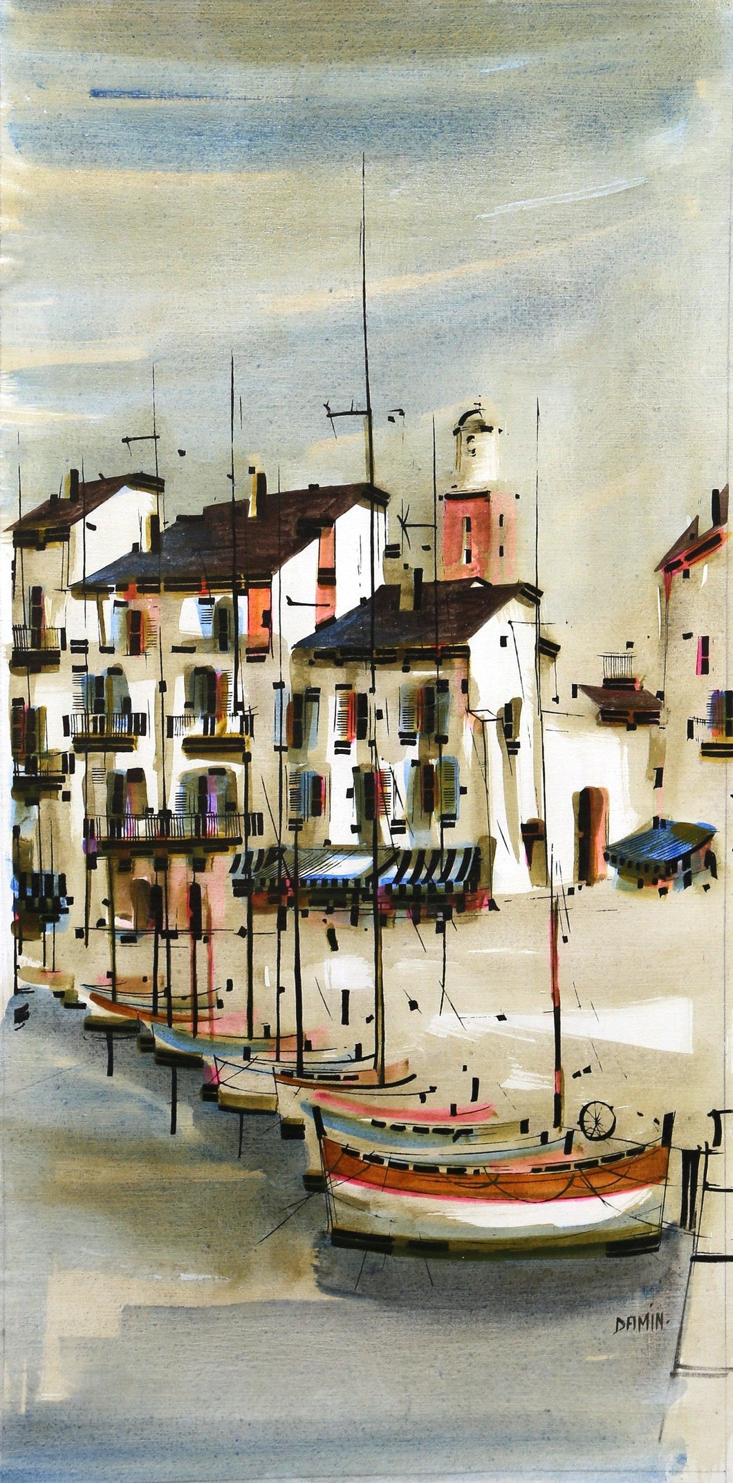 Port de Saint-Tropez II Oil | Georges Damin,{{product.type}}