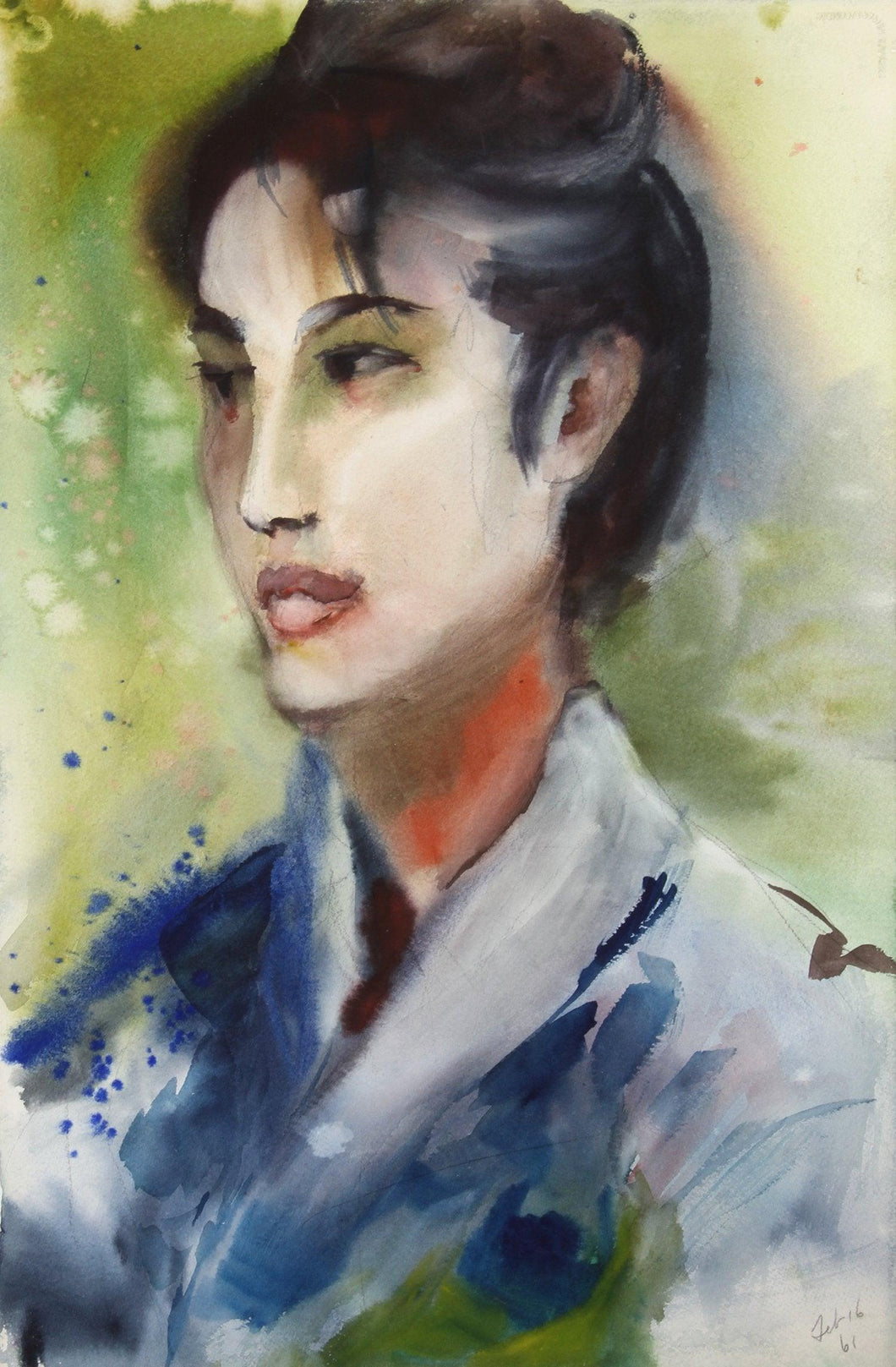 Portrait (63) Watercolor | Eve Nethercott,{{product.type}}