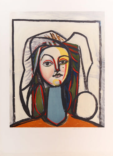 Portrait au Cou Bleu Lithograph | Pablo Picasso,{{product.type}}