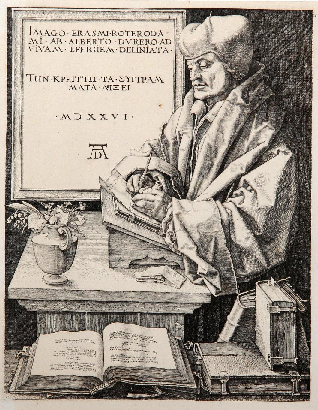 Portrait d'Erasme Etching | Albrecht Dürer,{{product.type}}