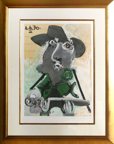 Portrait d'Homme au Chapeau Lithograph | Pablo Picasso,{{product.type}}