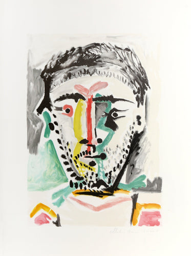Portrait d'Homme Lithograph | Pablo Picasso,{{product.type}}