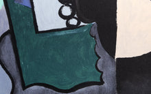 Portrait de Face sur Fond Rose et Vert Lithograph | Pablo Picasso,{{product.type}}