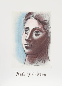 Portrait de Femme a Trois Quart Gauche Lithograph | Pablo Picasso,{{product.type}}